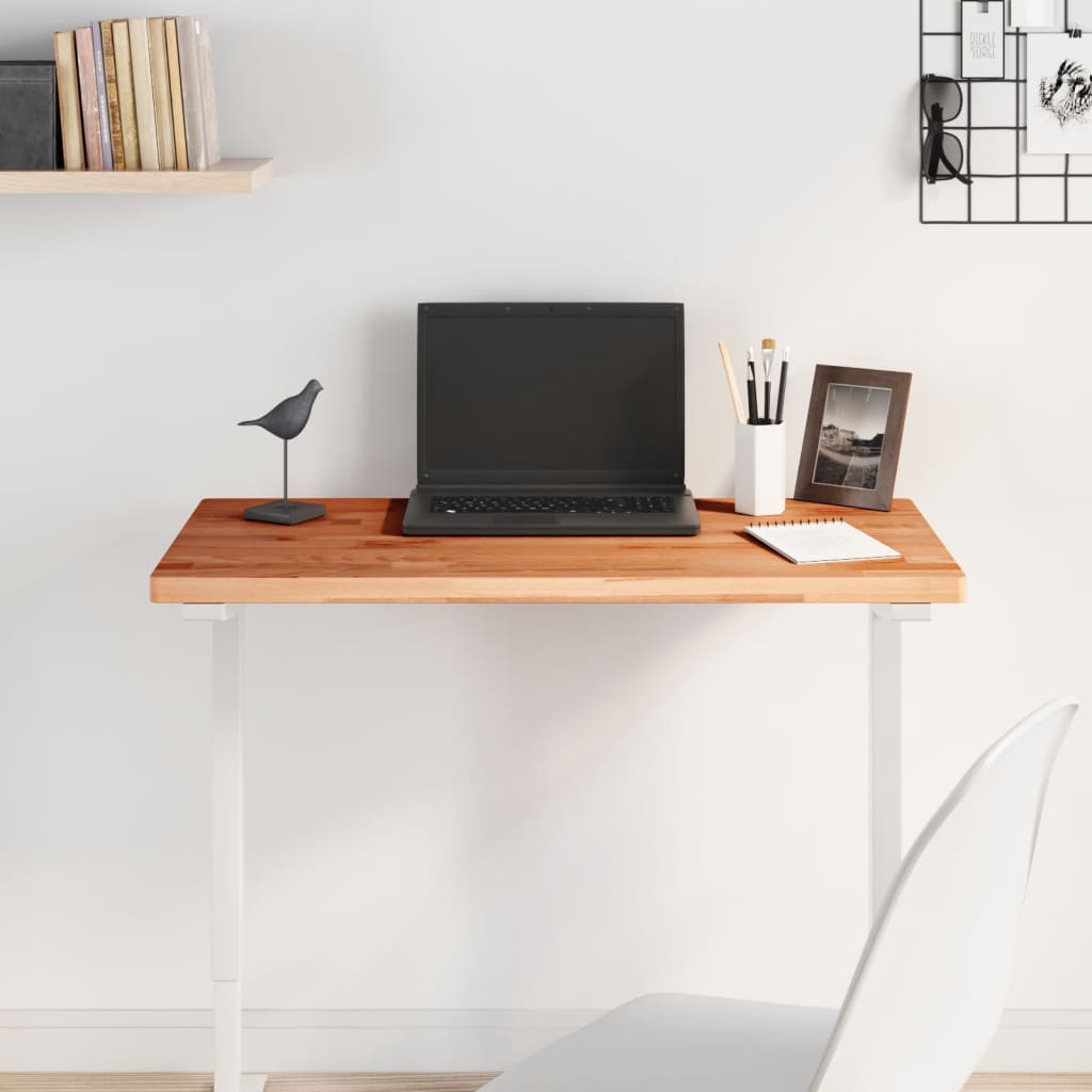 Table Top 80x40x2.5 cm Rectangular Solid Wood Beech - Tyrell & Tyrell