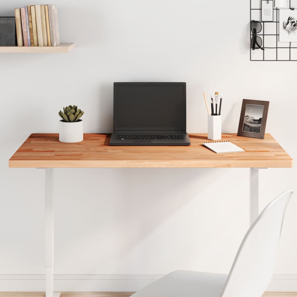 Table Top 100x50x2.5 cm Rectangular Solid Wood Beech - Style and Chic