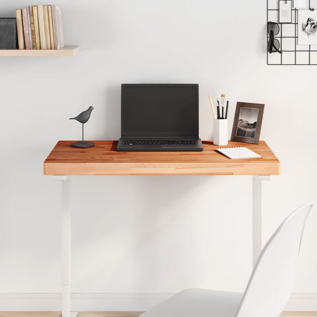 Table Top 80x40x4 cm Rectangular Solid Wood Beech - Millennium Furniture