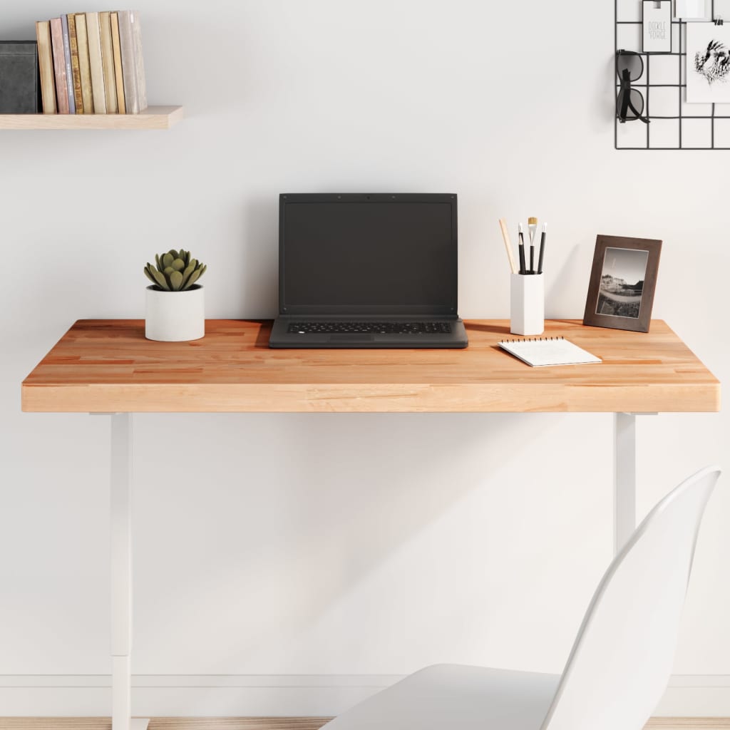 Table Top 100x50x4 cm Rectangular Solid Wood Beech - The Home Maker