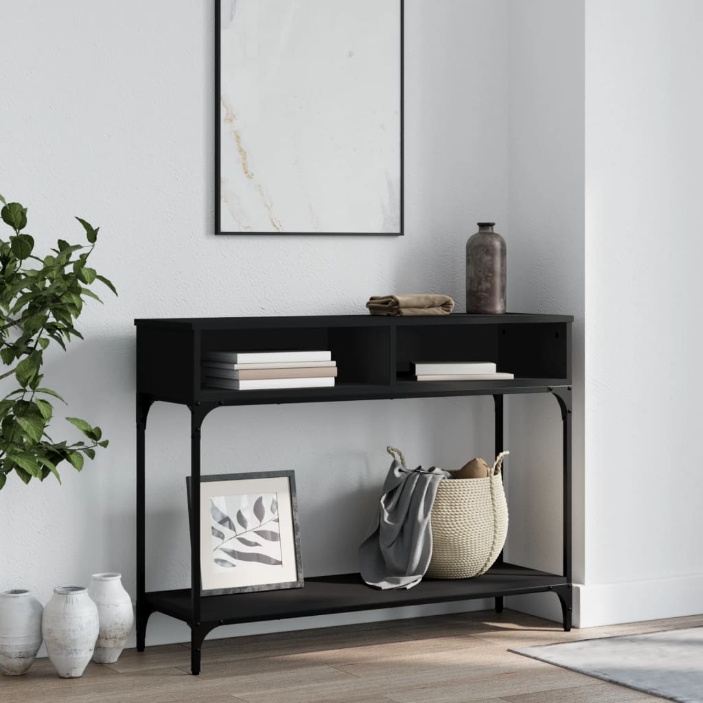 Console Table Black 100x30.5x75 cm Engineered Wood - Merlin Deals