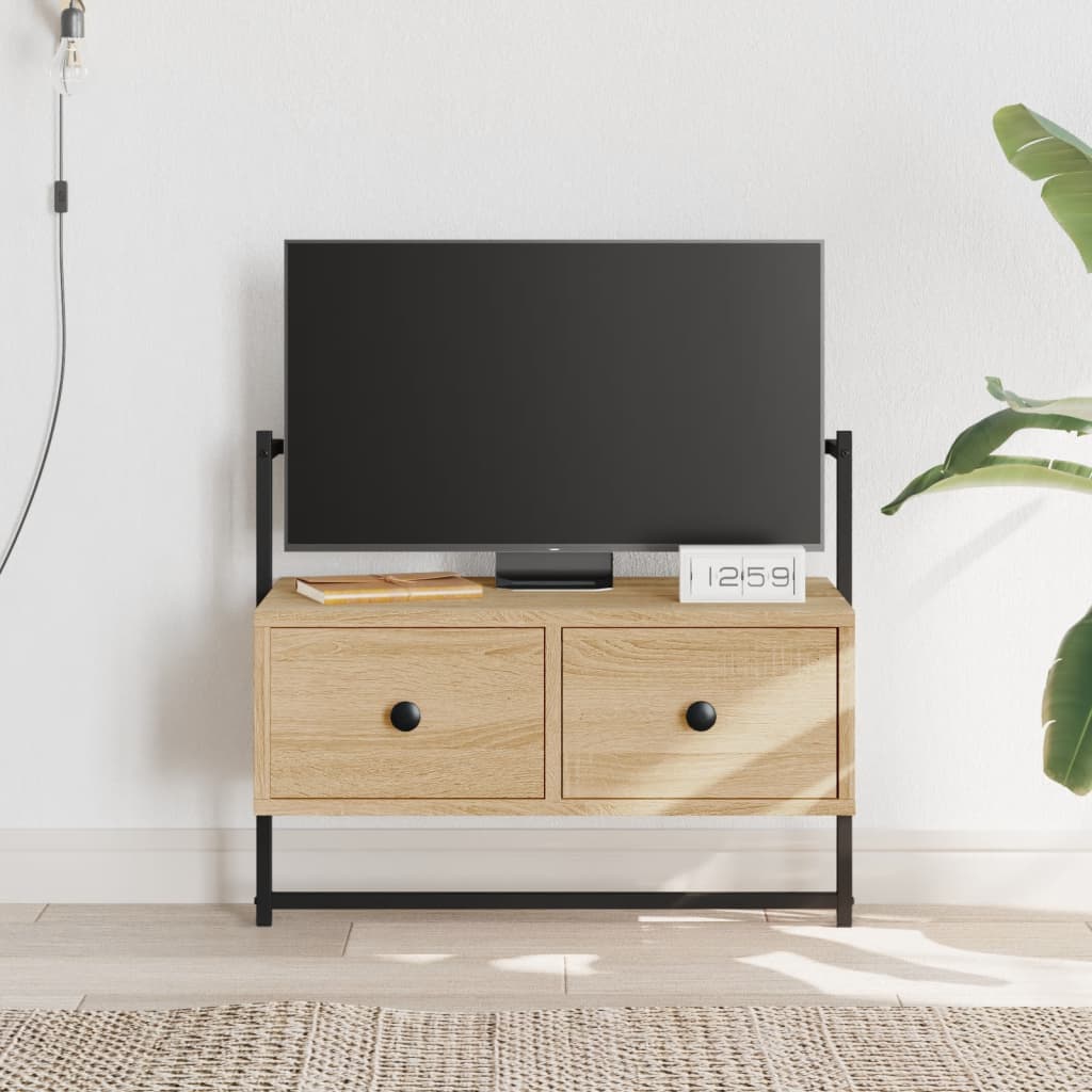 TV Cabinet Wall-mounted Sonoma Oak 60.5x30x51 cm Engineered Wood - R and M Furniture