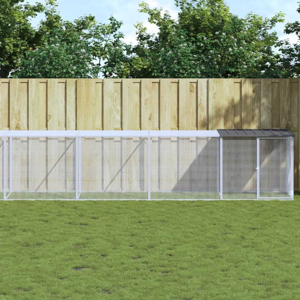 Chicken Cage with Roof Anthracite 1003x98x90 cm Galvanised Steel - Tyrell & Tyrell