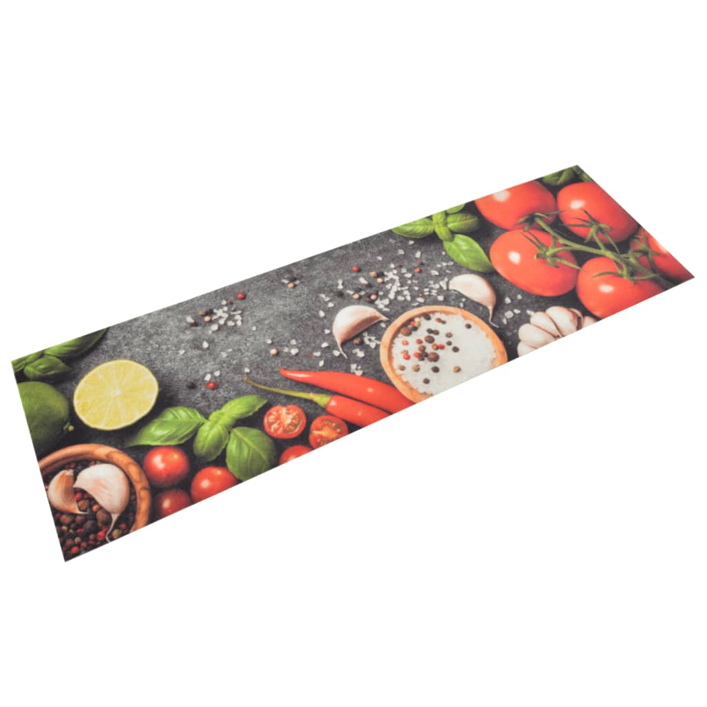 Kitchen Rug Washable Vegetables 45x150 cm Velvet - The Home Maker