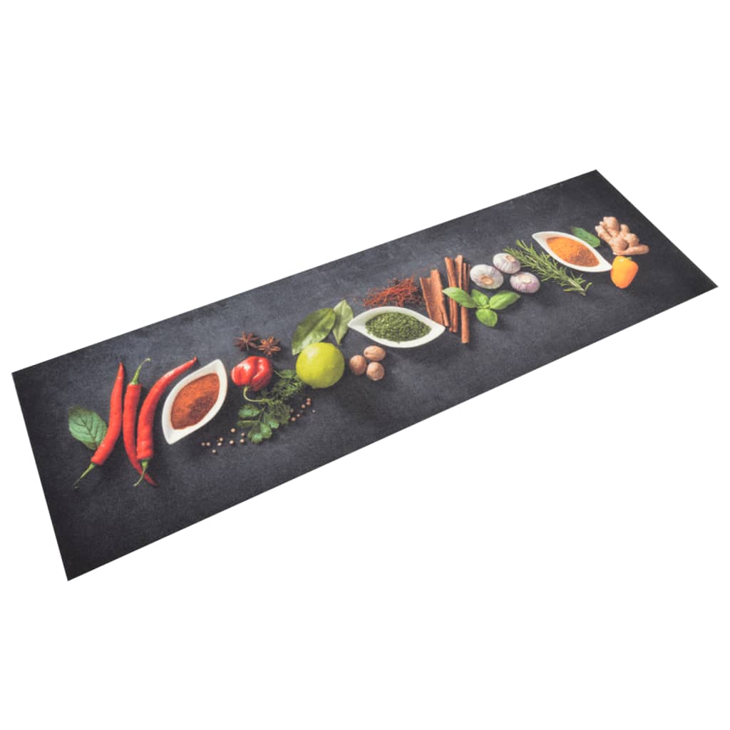 Kitchen Rug Washable Spices 45x150 cm Velvet - Decor Base