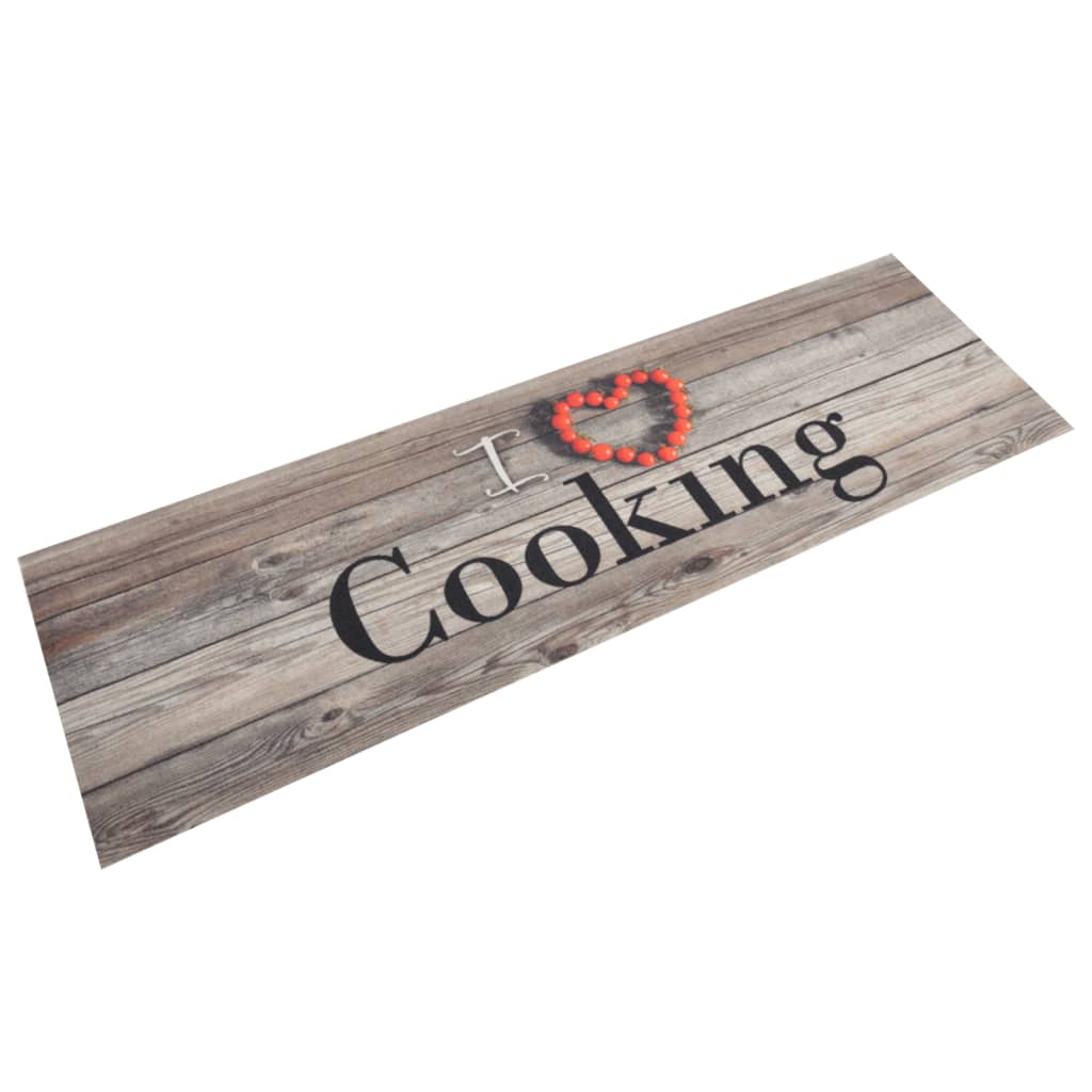 Kitchen Rug Washable Cooking Grey 45x150 cm Velvet - Unbeatable Bargains