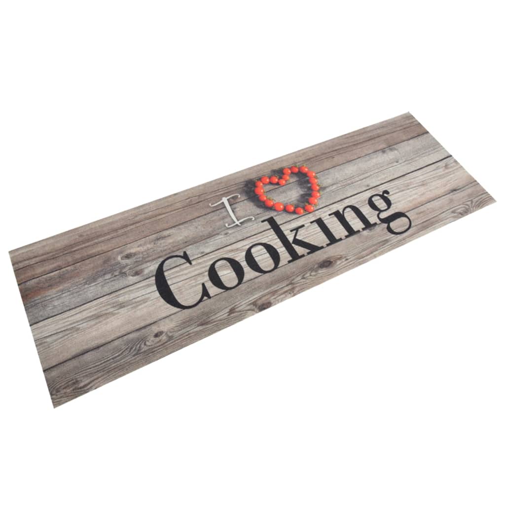Kitchen Rug Washable Cooking Grey 60x180 cm Velvet - Unbeatable Bargains
