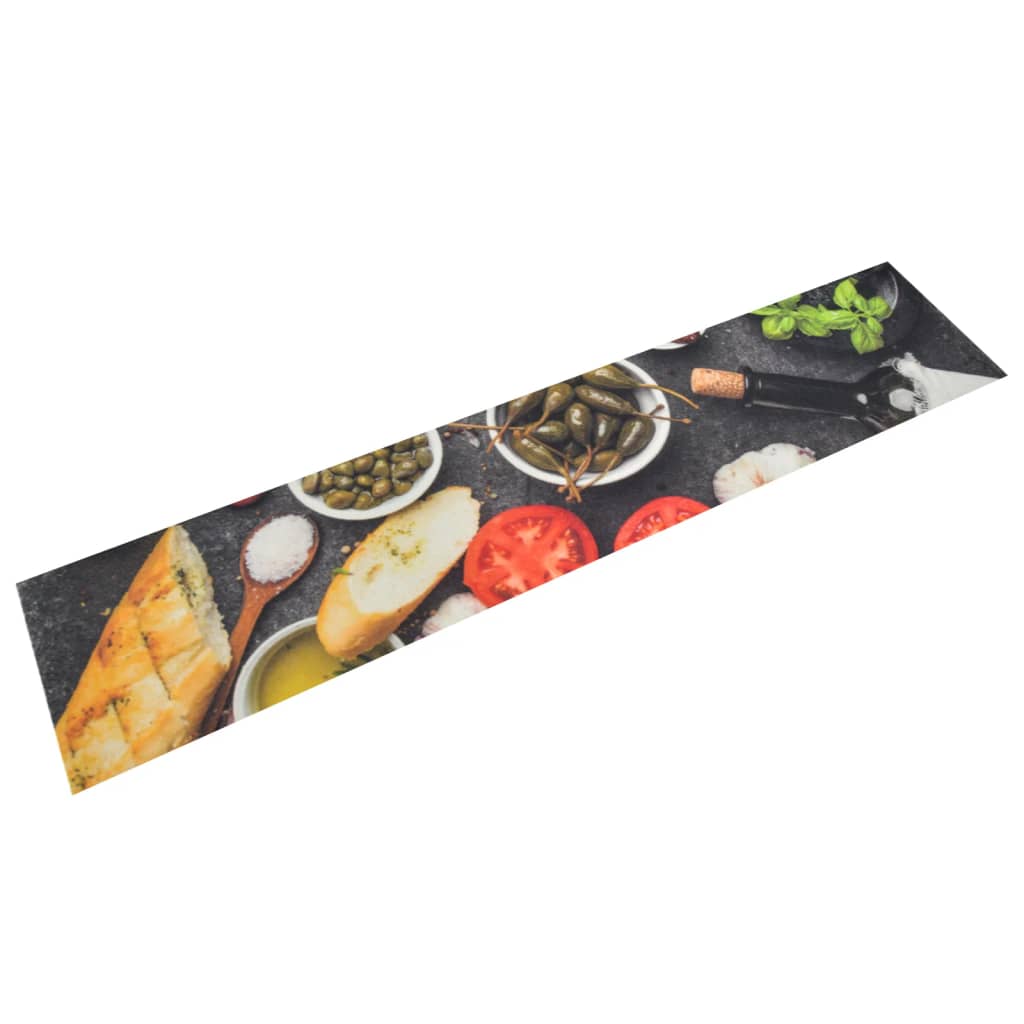 Kitchen Rug Washable Wine and Dinner 60x300cm Velvet - Decor Base