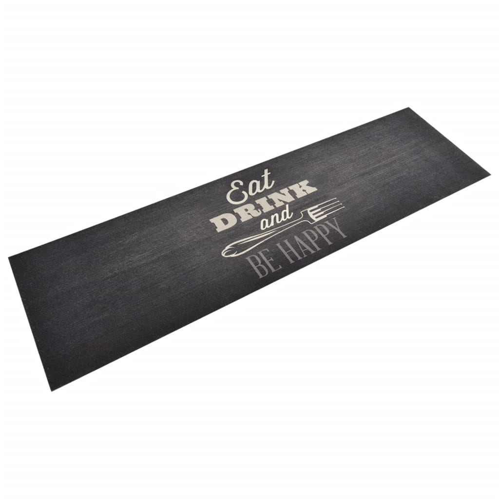 Kitchen Rug Washable Kitchen Black 45x150 cm Velvet - Sid & Sam