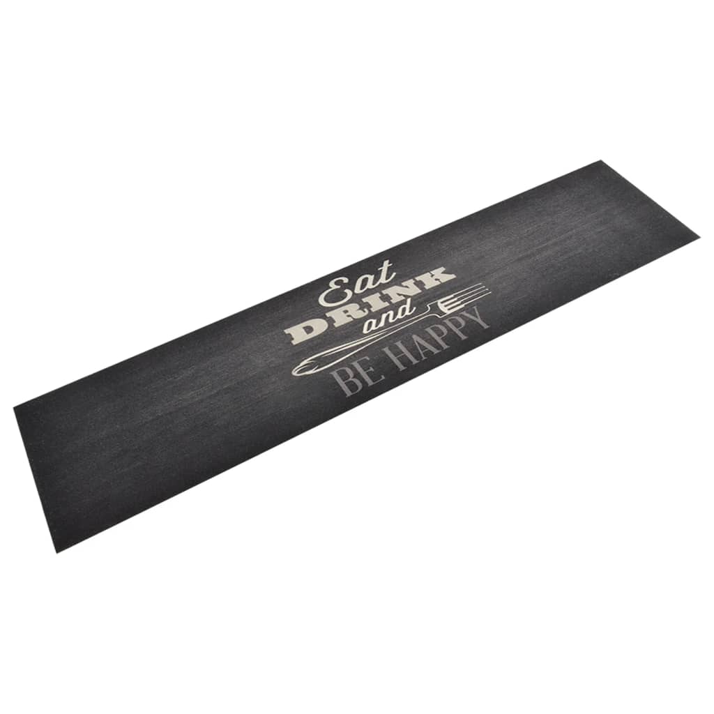 Kitchen Rug Washable Kitchen Black 60x300 cm Velvet - Unbeatable Bargains