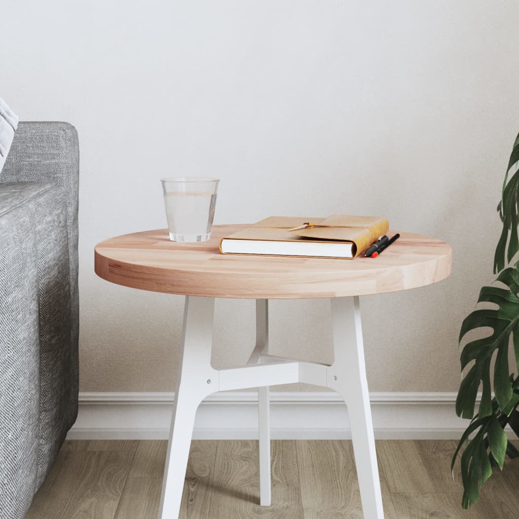 Table Top Ã ̃40x2.5 cm Round Solid Wood Beech - Millennium Furniture