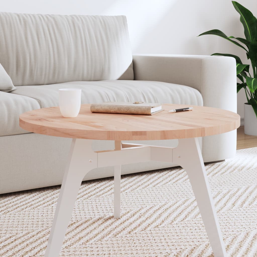 Table Top Ã ̃70x2.5 cm Round Solid Wood Beech - Discount Dealers