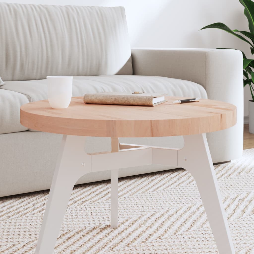 Table Top Ã ̃60x4 cm Round Solid Wood Beech - All Things Good