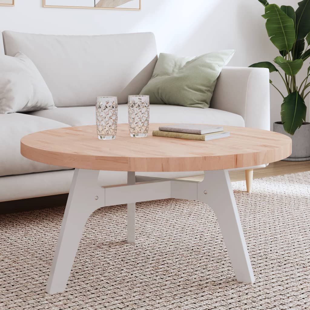 Table Top 90x4 cm Round Solid Wood Beech - Merkel Designers