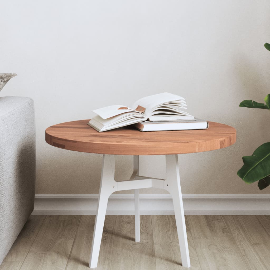 Table Top Ã ̃50x2.5 cm Round Solid Wood Beech - Discount Dealers