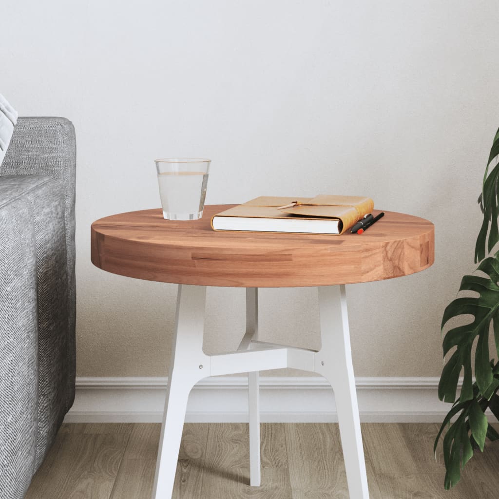 Table Top Ã ̃40x4 cm Round Solid Wood Beech - All Things Good