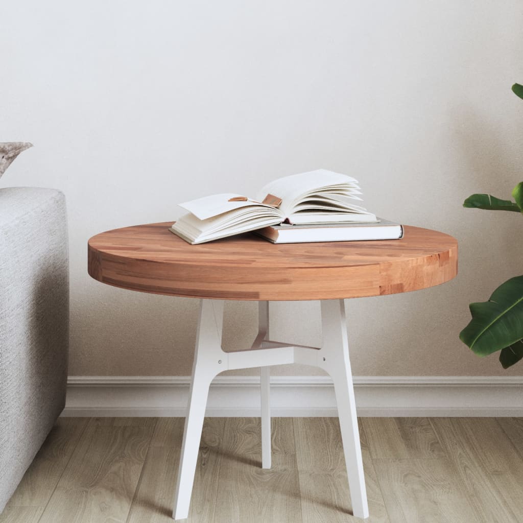 Table Top Ã ̃50x4 cm Round Solid Wood Beech - Casper Homes