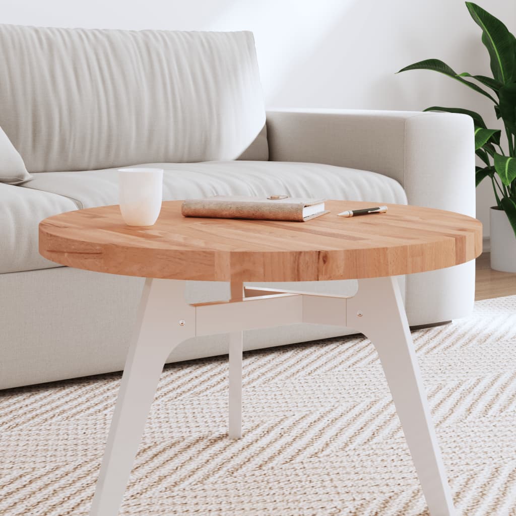 Table Top Ã ̃70x4 cm Round Solid Wood Beech - Sid & Sam