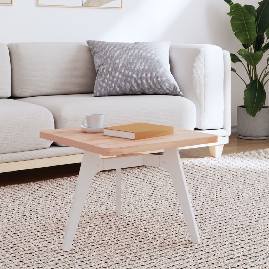 Table Top 50x50x2.5 cm Square Solid Wood Beech - Casper Homes