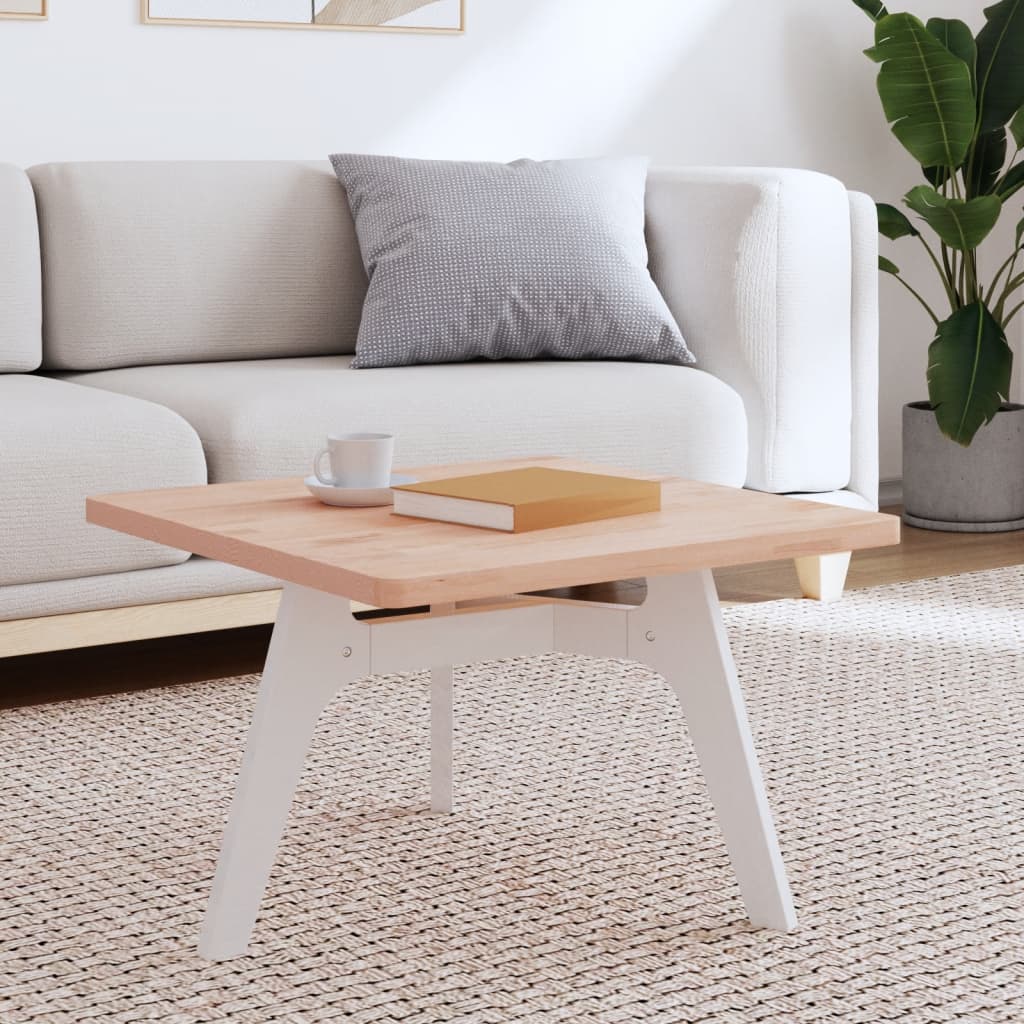 Table Top 60x60x2.5 cm Square Solid Wood Beech - Direct Imports