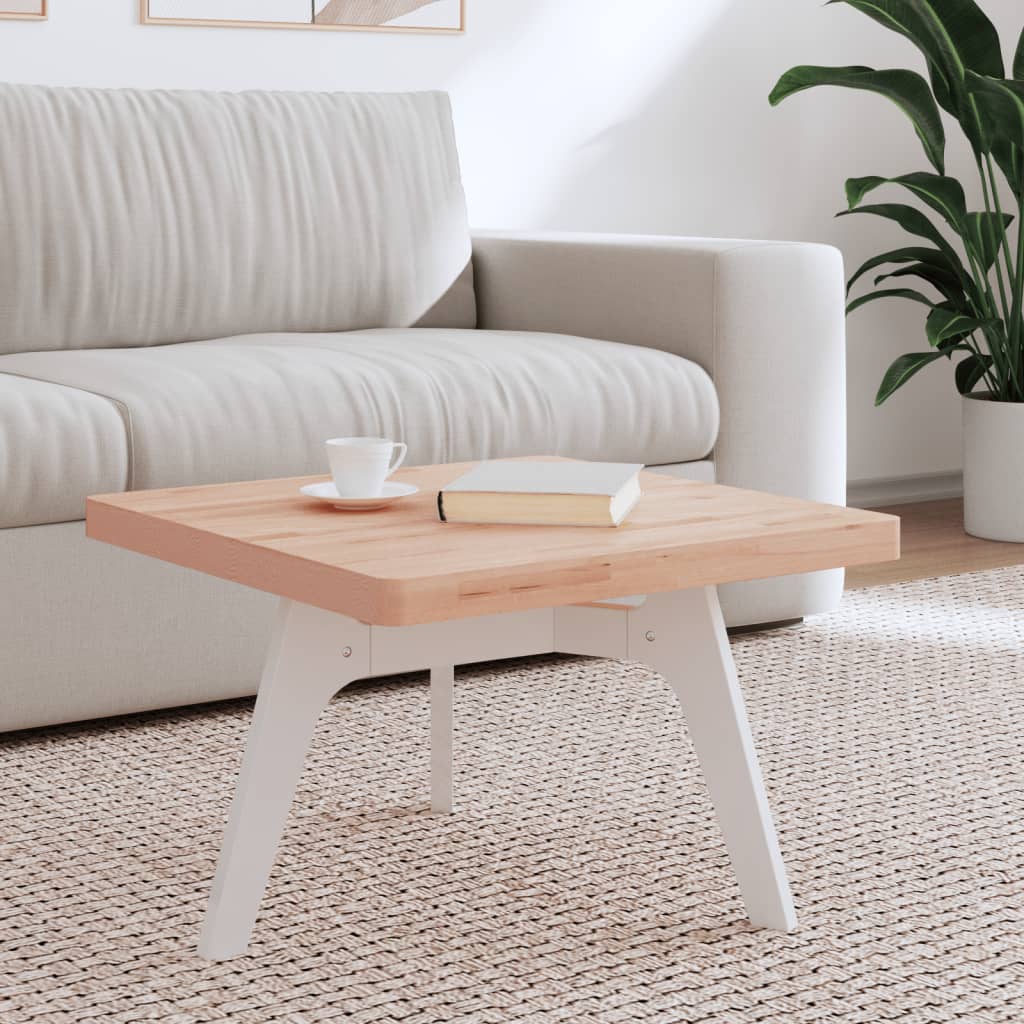 Table Top 60x60x4 cm Square Solid Wood Beech - Discount Dealers