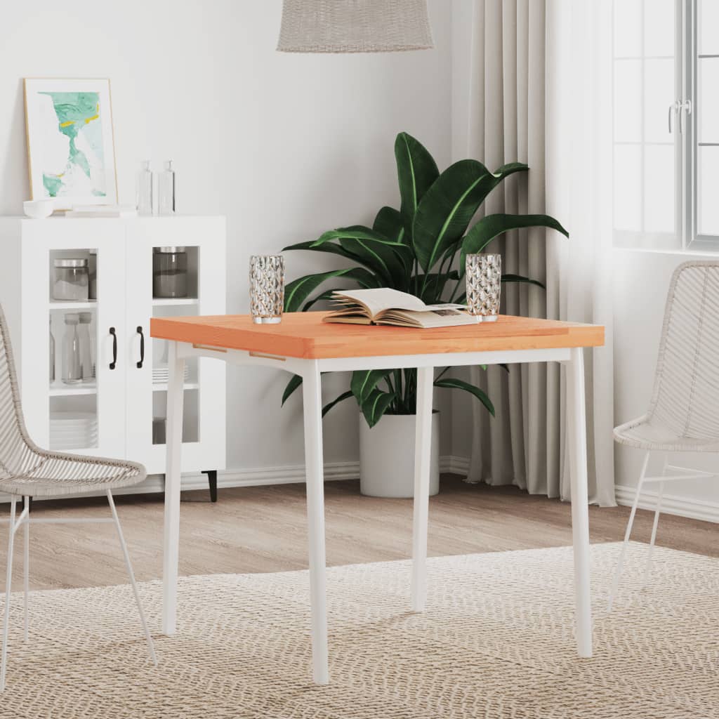 Table Top 70x70x4 cm Square Solid Wood Beech - Discount Dealers