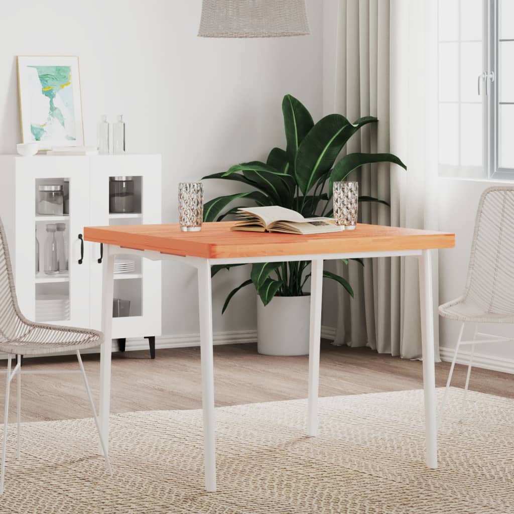 Table Top 80x80x4 cm Square Solid Wood Beech - All Things Good