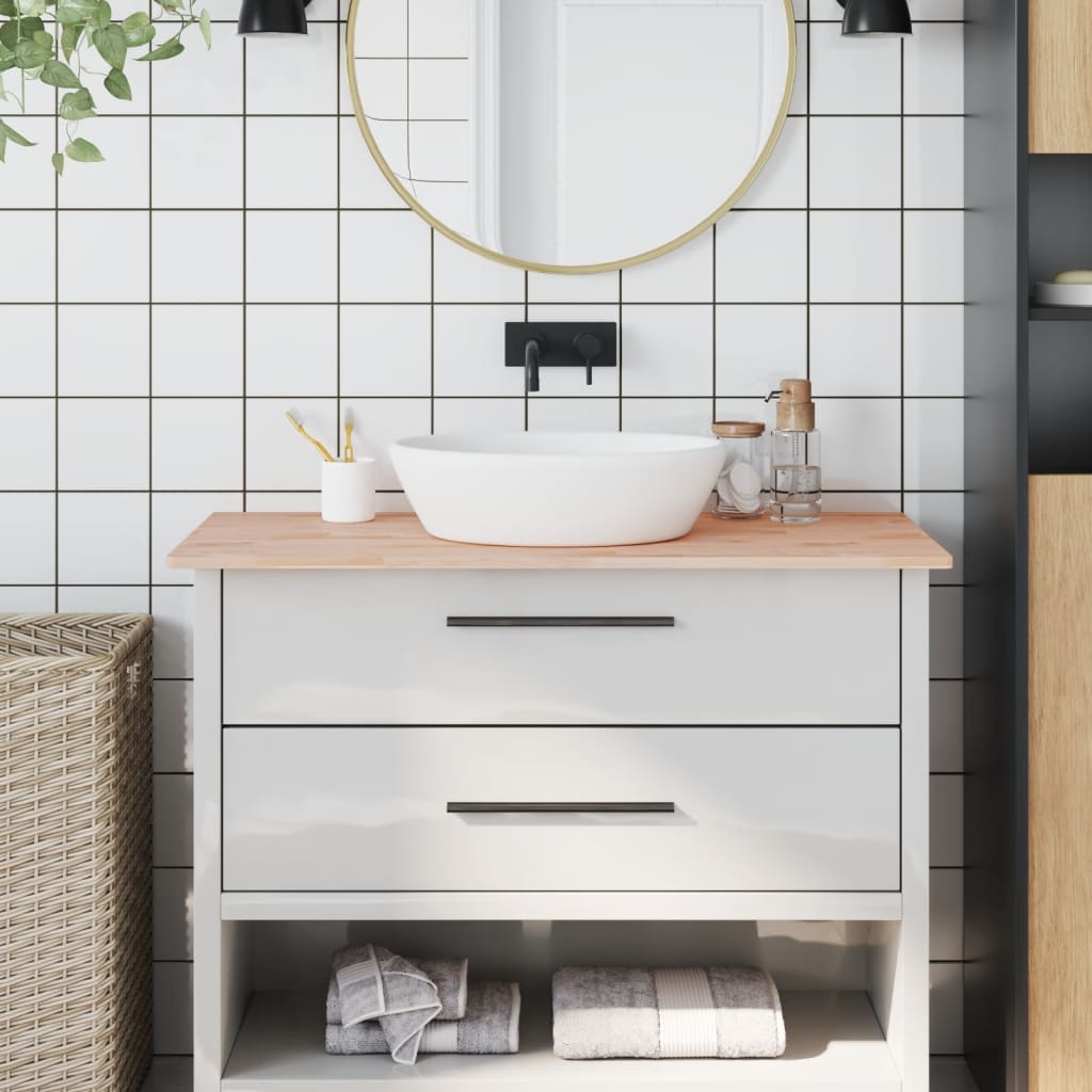 Bathroom Countertop 100x60x1.5 cm Solid Wood Beech - Merlin Deals