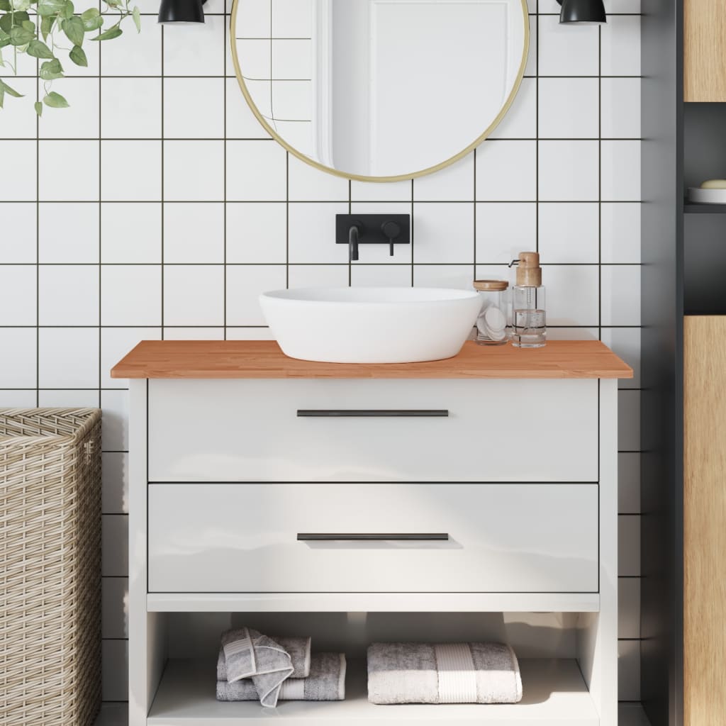 Bathroom Countertop 100x50x1.5 cm Solid Wood Beech - Sid & Sam