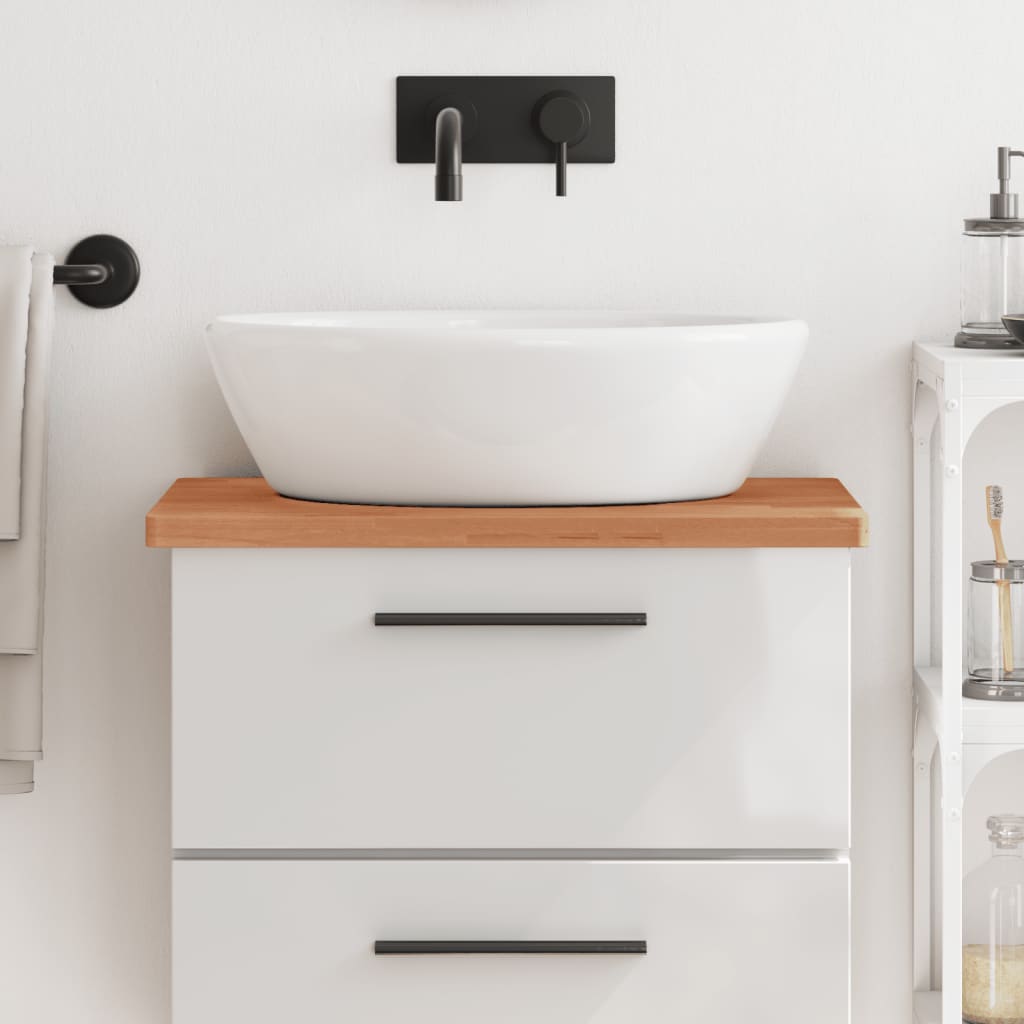 Bathroom Countertop 60x40x2.5 cm Solid Wood Beech - Sid & Sam