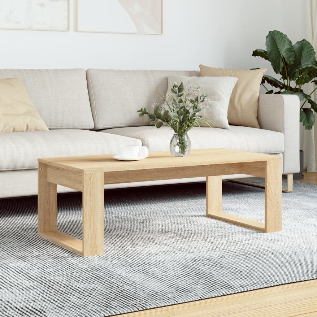 Coffee Table Sonoma Oak 102x50x35 cm Engineered Wood - Tyrell & Tyrell