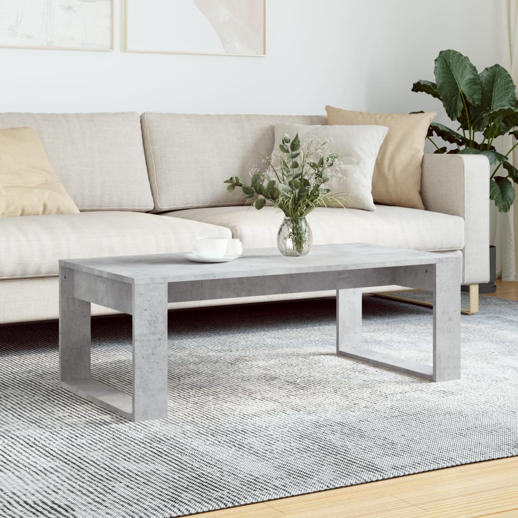 Coffee Table Concrete Grey 102x50x35 cm Engineered Wood - Merlin Deals