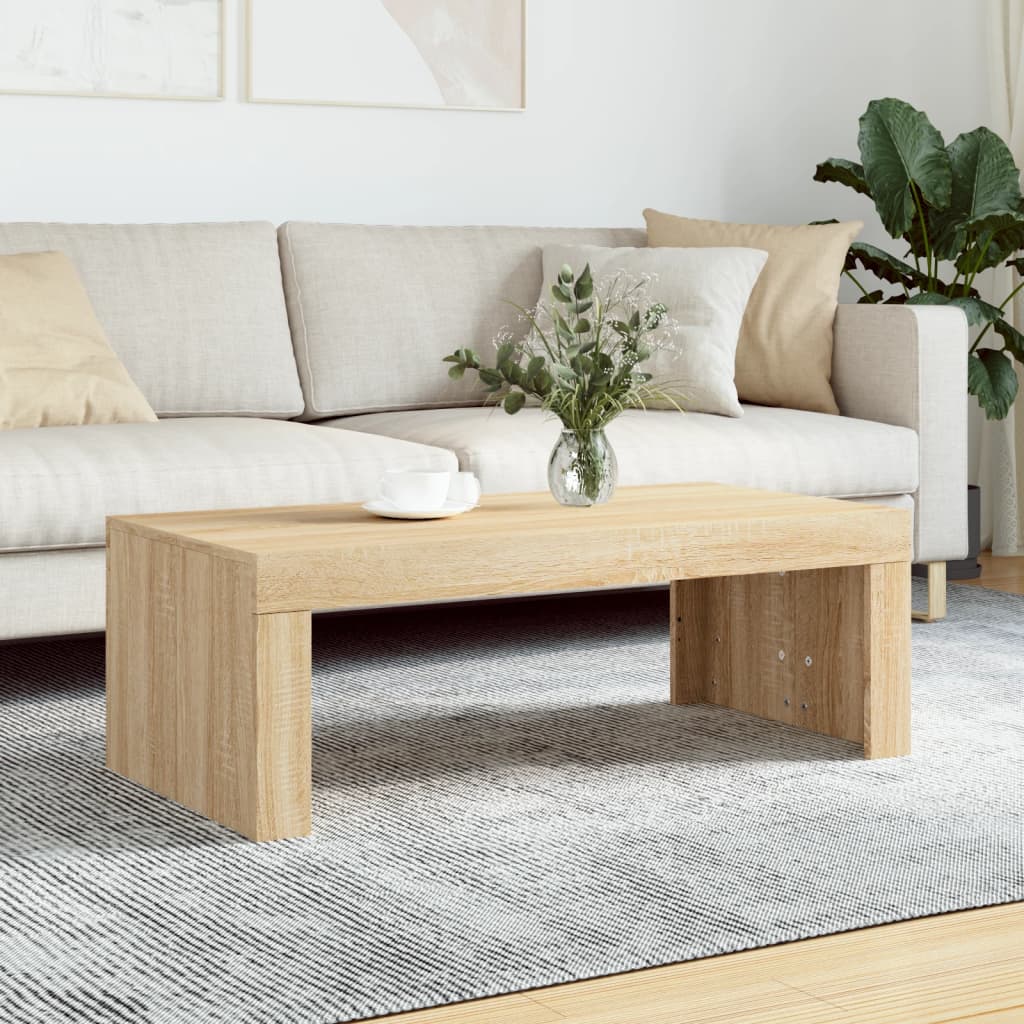 Coffee Table Sonoma Oak 102x50x36 cm Engineered Wood - Sid & Sam