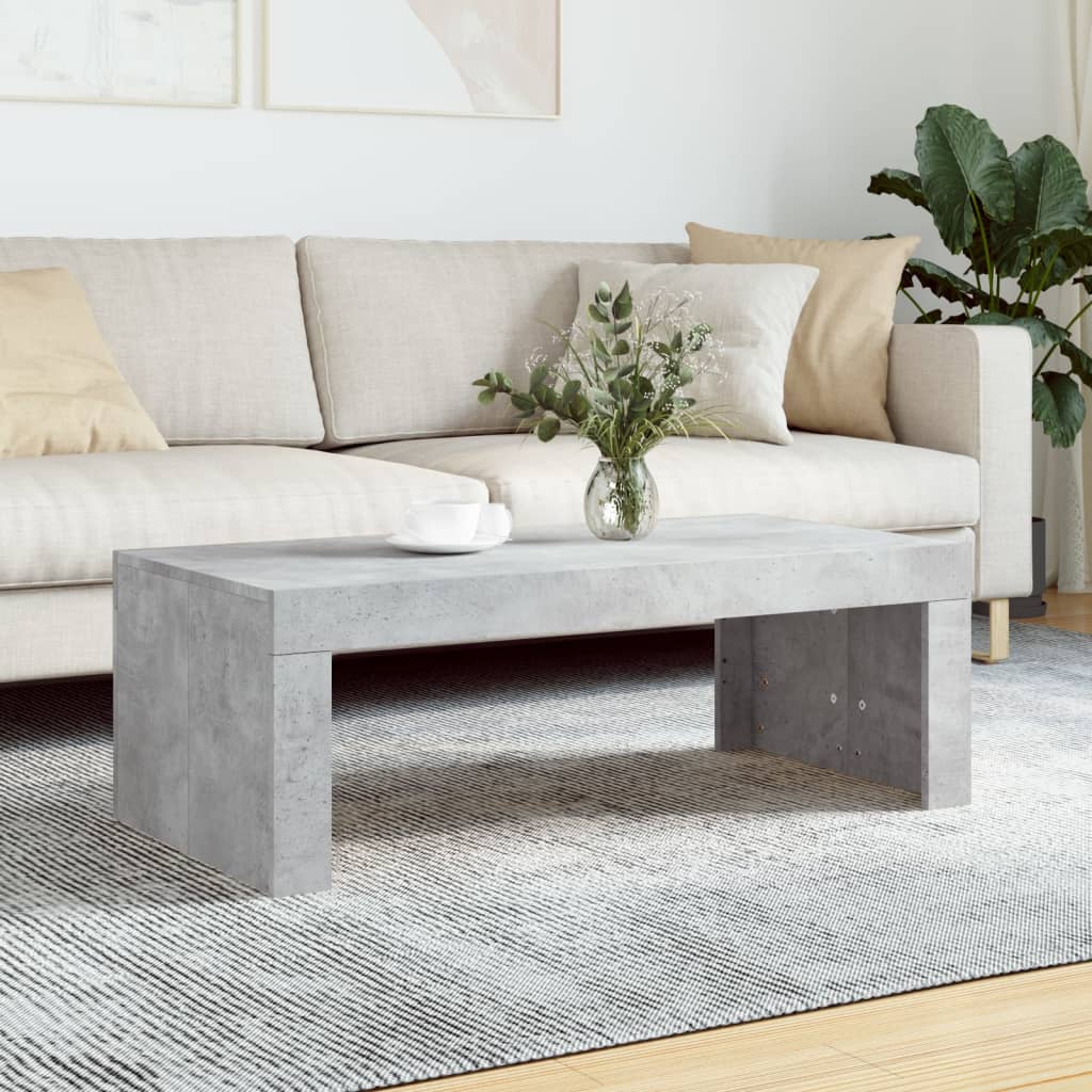 Coffee Table Concrete Grey 102x50x36 cm Engineered Wood - Sid & Sam