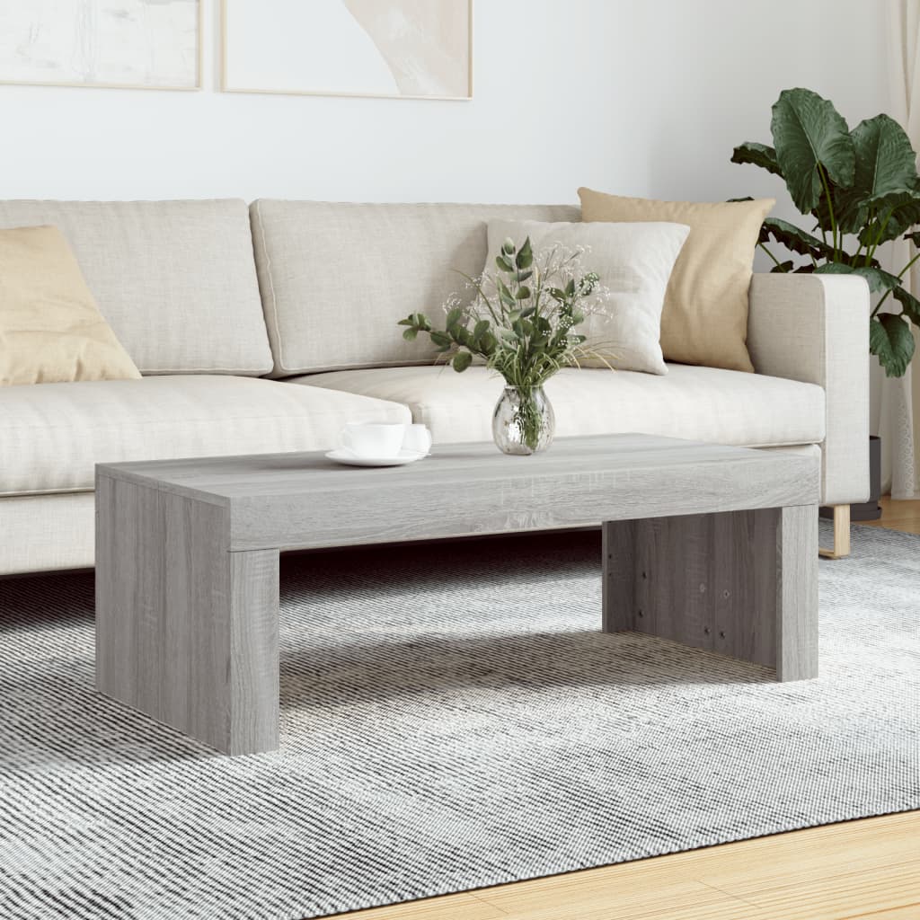 Coffee Table Grey Sonoma 102x50x36 cm Engineered Wood - Sid & Sam