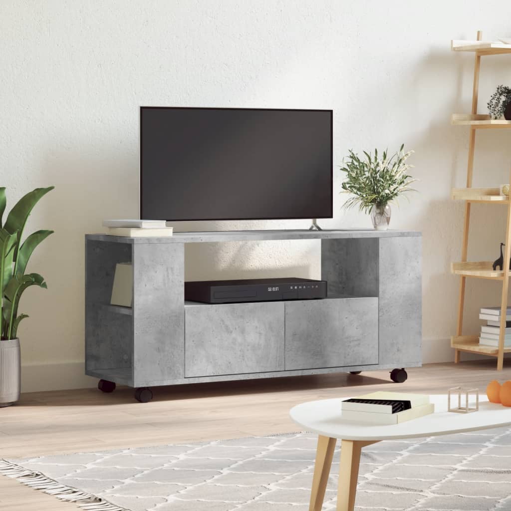 TV Cabinet Concrete Grey 102x34.5x43 cm Engineered Wood - Millennium Furniture