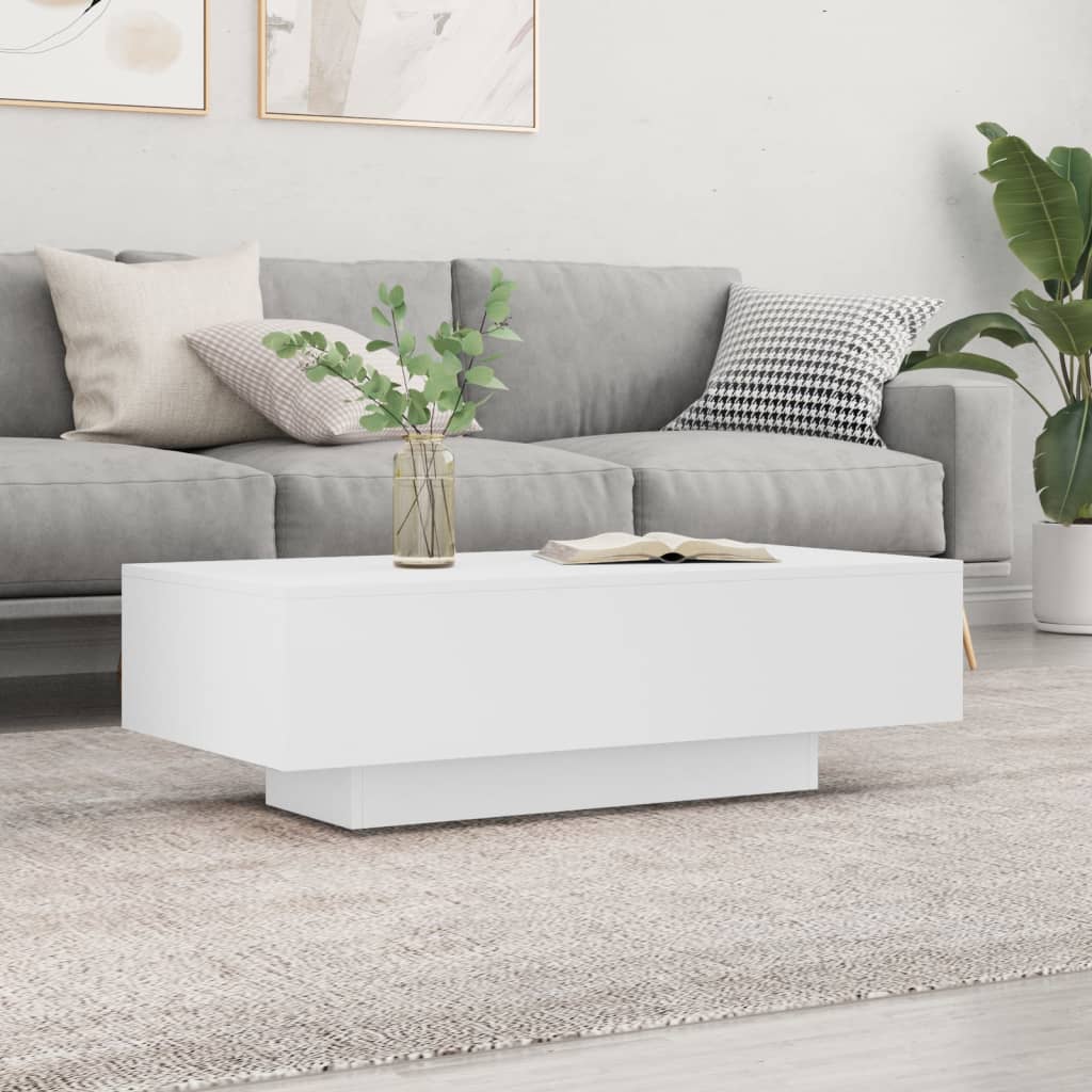 Coffee Table White 100x49.5x31 cm Engineered Wood - Millennium Furniture