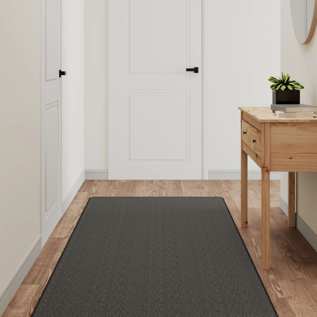 Carpet Runner Sisal Look Anthracite 80x300 cm - Style and Chic