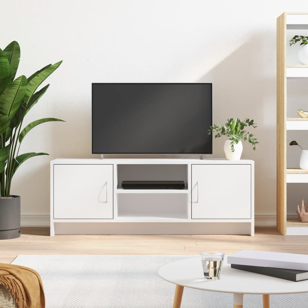 TV Cabinet White 102x30x37.5 cm Engineered Wood - Tyrell & Tyrell