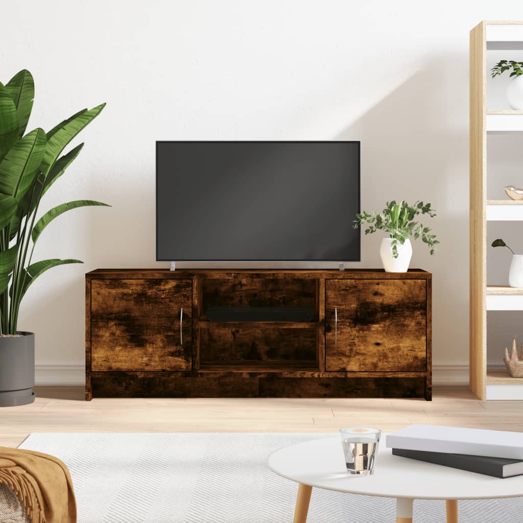 TV Cabinet Smoked Oak 102x30x37.5 cm Engineered Wood - Tyrell & Tyrell