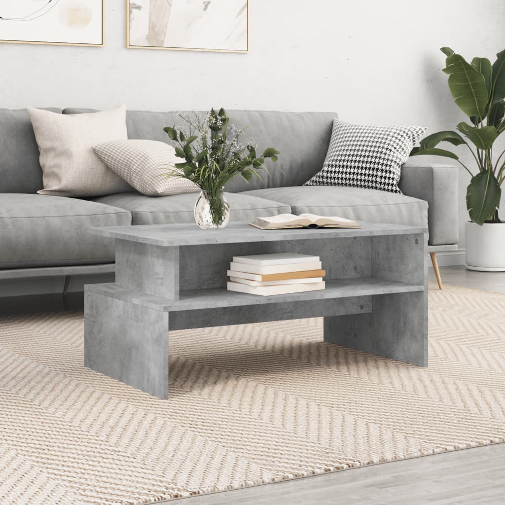 Coffee Table Concrete Grey 90x55x42.5 cm Engineered Wood - Tyrell & Tyrell