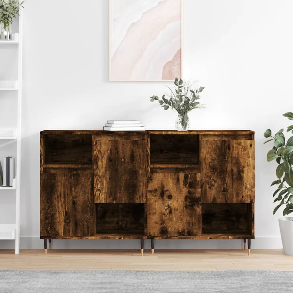 Sideboards 2 pcs Smoked Oak Engineered Wood - All Things Good
