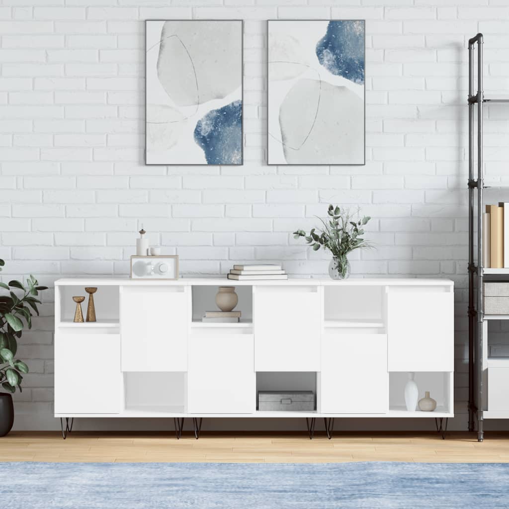 Sideboards 3 pcs White Engineered Wood - Sid & Sam