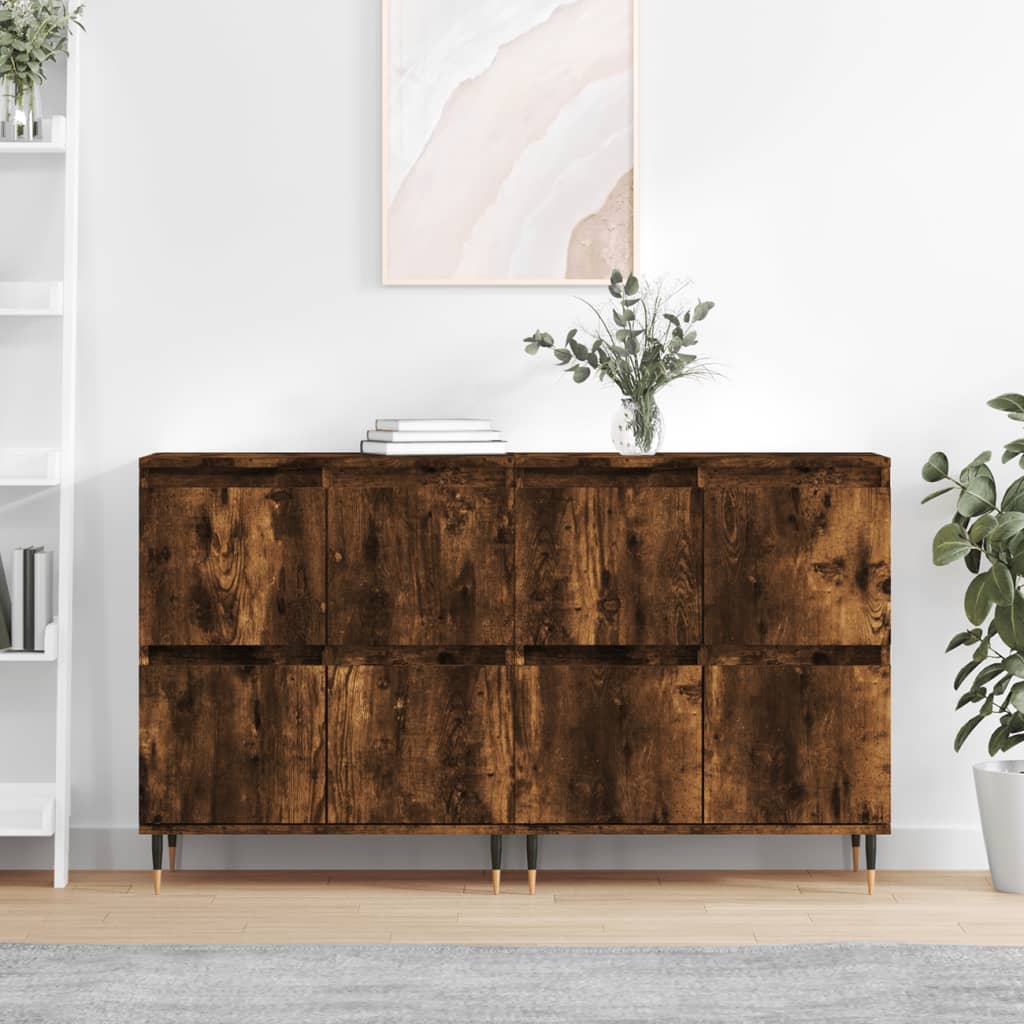 Sideboards 2 pcs Smoked Oak Engineered Wood - The Home Maker