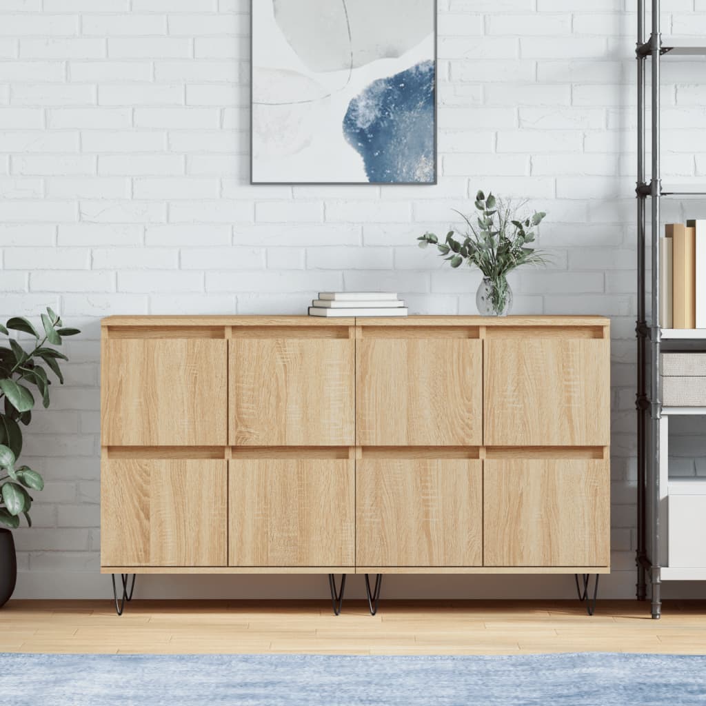 Sideboards 2 pcs Sonoma Oak Engineered Wood - Millennium Furniture