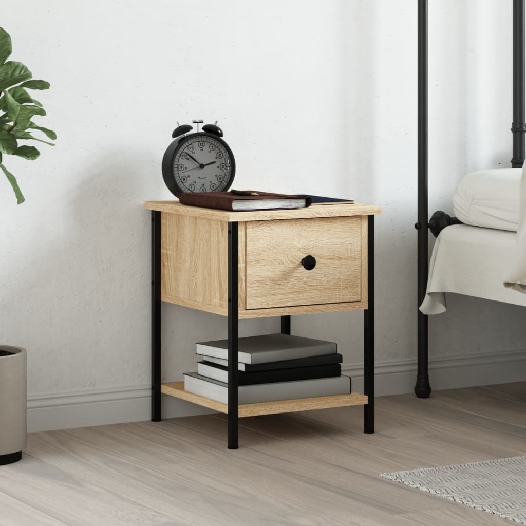 Bedside Table Sonoma Oak 34x35.5x45 cm Engineered Wood - Casper Homes
