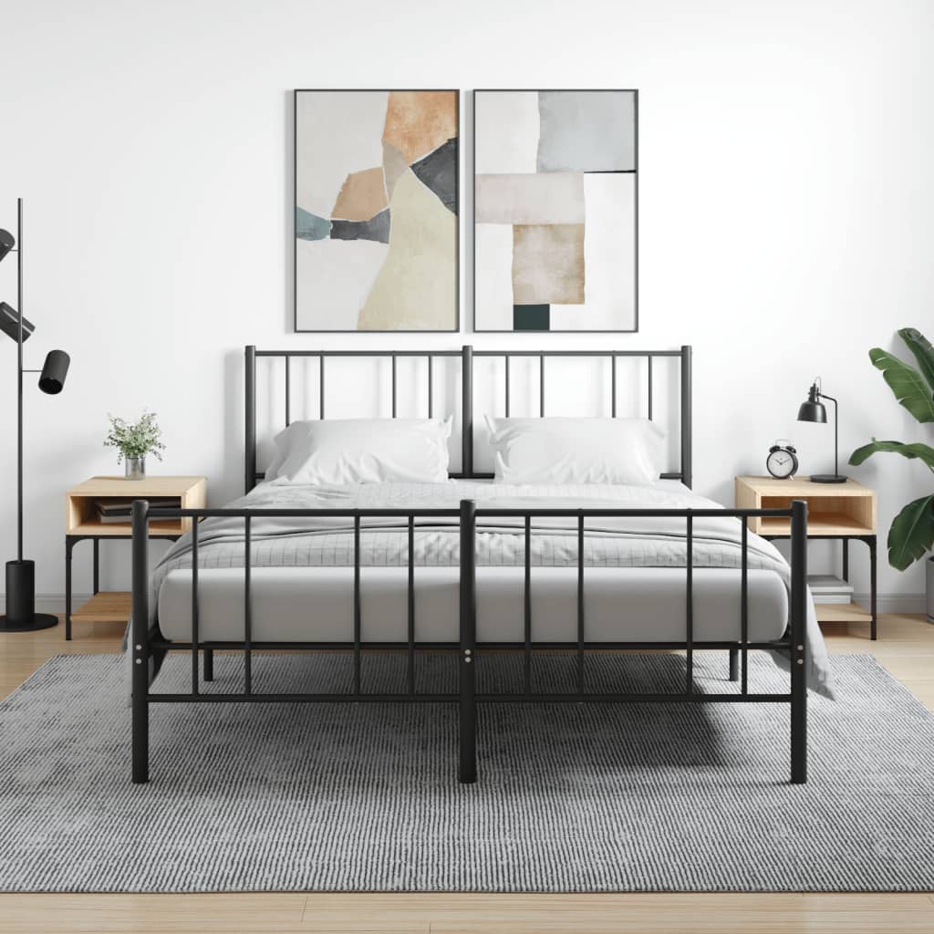 Bedside Table - LOGAN 2 Piece Nightstand Sonoma Oak 40cm - Casper Homes