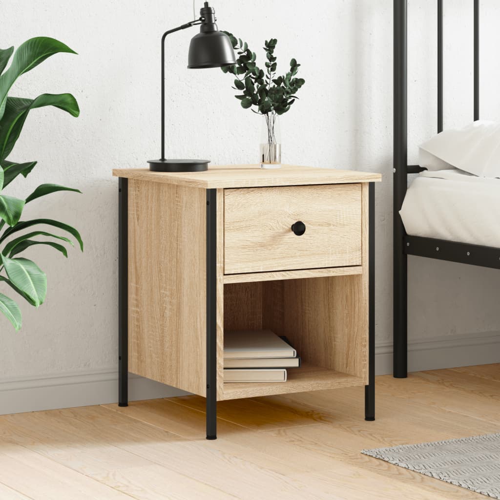 Bedside Table - LODI Dex Nightstand Sonoma Oak 40cm - Unbeatable Bargains