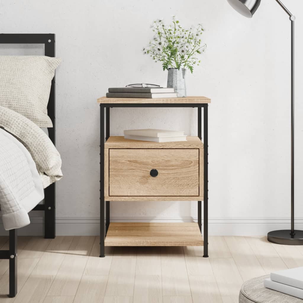 Bedside Cabinet - Sonoma Oak Engineered Wood - Merkel Designers