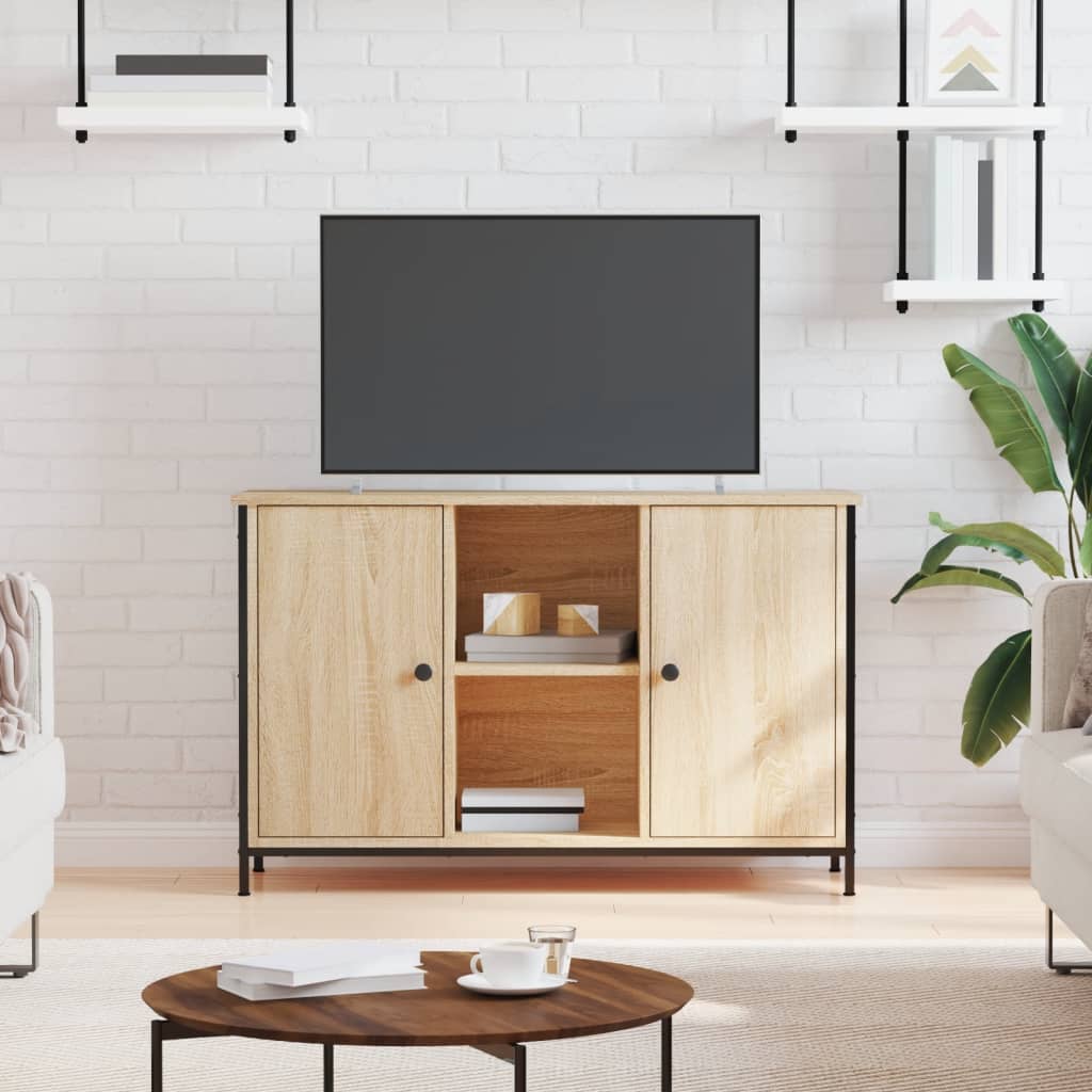 TV Cabinet Sonoma Oak 100x35x65cm Engineered Wood - Merlin Deals